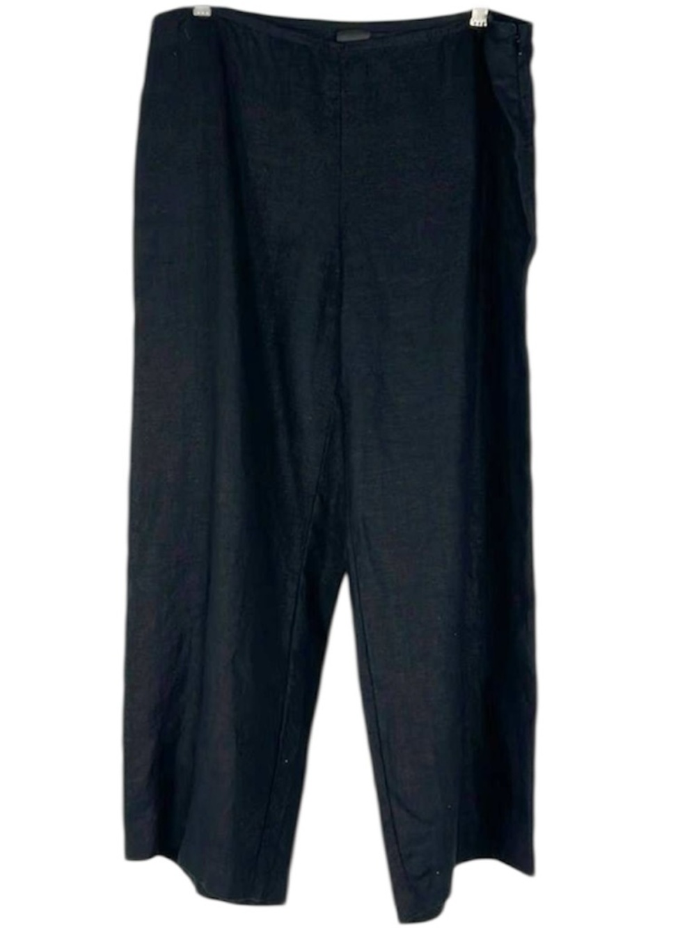 Eileen Fisher 100% Linen Wide Leg Cropped Pants Women’s Medium Black